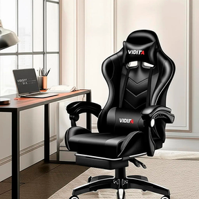 Silla Gamer Vidita Gx2000 Ergonómica Presidencial Reclinable Con Reposapiés Videojuego Pc Profesional