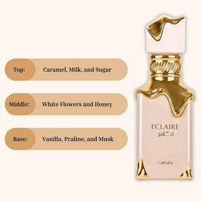 Perfume Lattafa Eclaire EDP en aerosol, 100 ml, para mujer