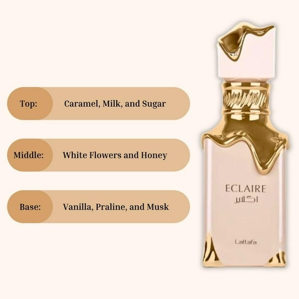 Perfume Lattafa Eclaire EDP en aerosol, 100 ml, para mujer