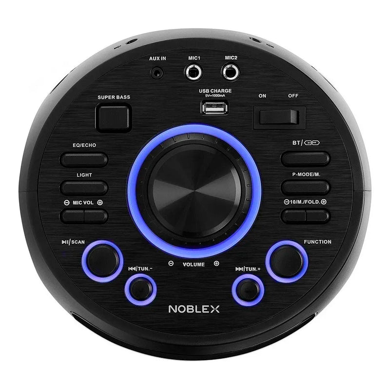 Torre de Sonido Noblex MNT290 Bluetooth Efectos de Voz y Luces LED Negro