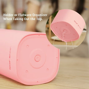 Juego de Cuchillos de Cocina Hecef con Bloque Rosa 5 Piezas