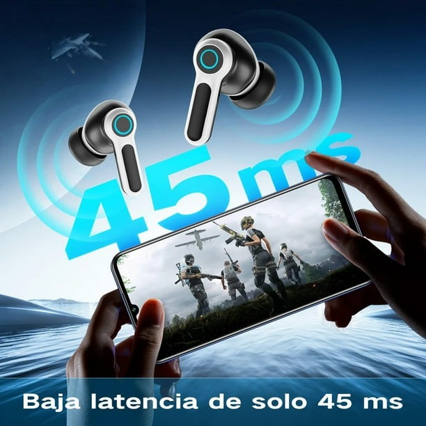 VEATOOL Wireless Bluetooth Headset,Mic Dual con Cancelación de Ruido ENC,80H de Uso,luces RGB