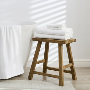 Gogreen Juego de Toallas de Baño 100% Algodón de 6 Piezas (2 Toallas de Baño, 2 Toallas de Mano y 2 Toallitas), Toallas Muy Absorbentes para Baño, Gimnasio y Hotel (Blanco)