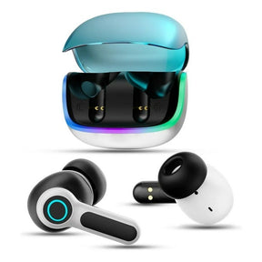 VEATOOL Wireless Bluetooth Headset,Mic Dual con Cancelación de Ruido ENC,80H de Uso,luces RGB