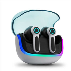 VEATOOL Wireless Bluetooth Headset,Mic Dual con Cancelación de Ruido ENC,80H de Uso,luces RGB