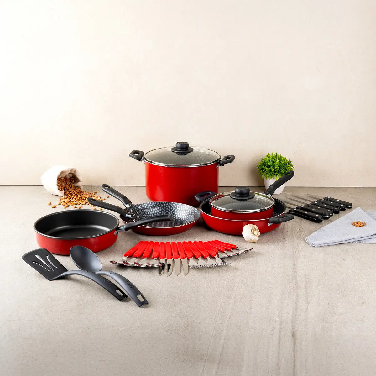 Batería Cocina Ekco 32 Piezas Antiadherente Aluminio