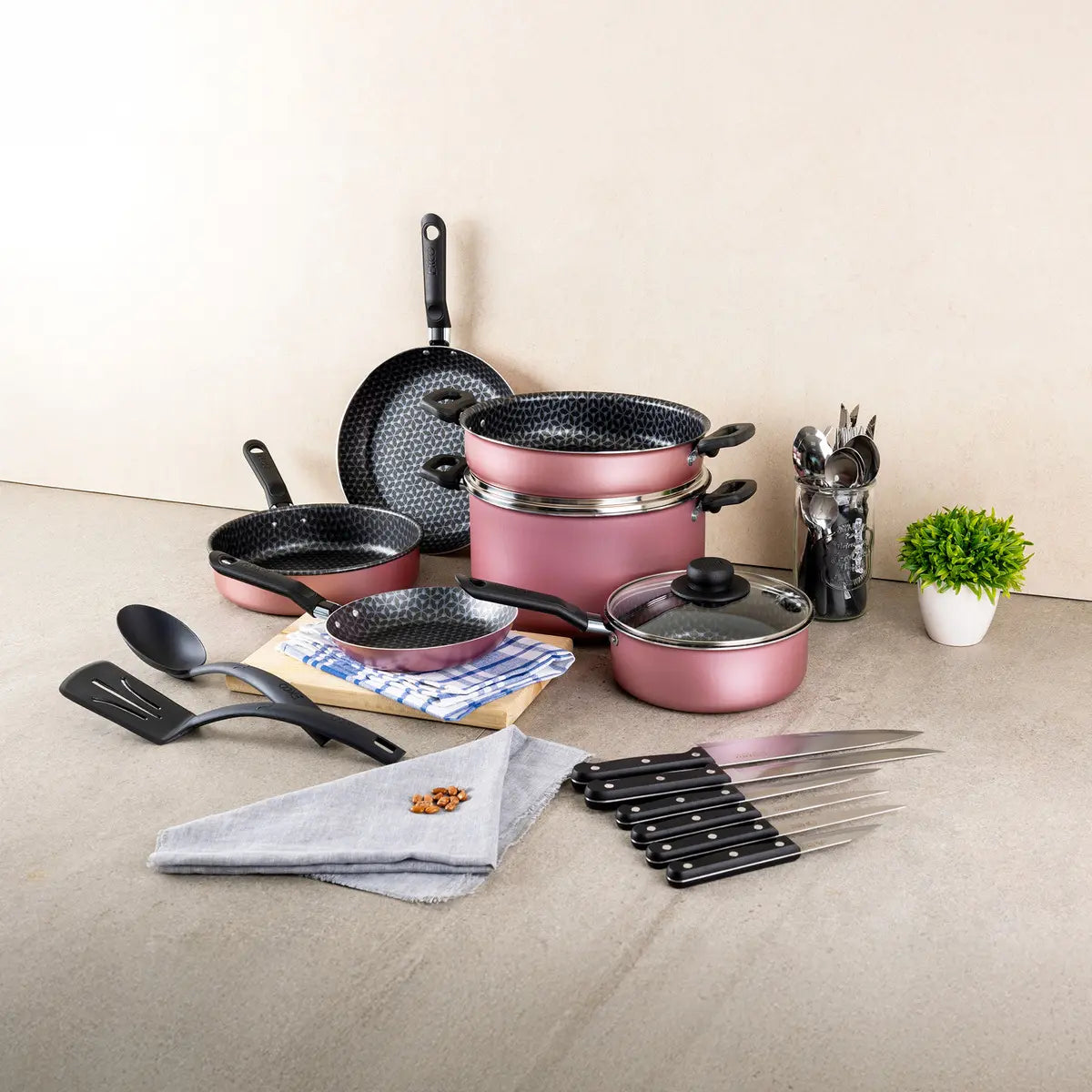 Batería Cocina Ekco 32 Piezas Antiadherente Aluminio