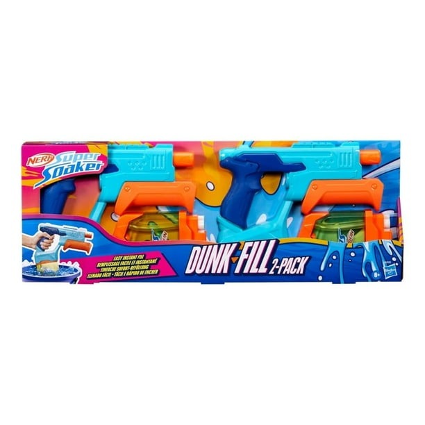 Lanzador Hasbro NERF Super Soaker Mini Dunk 2 pack